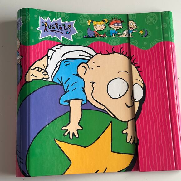 Vintage 1998 Rugrats Nickelodeon 1.5" Metal 3 Ring Binder Tommy Pickles - Picture 1 of 6